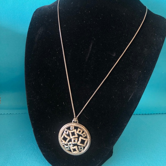 Rare David Yurman Tapestry Quatrefoil 925 Sterling and Diamond Necklace - Picture 2 of 9